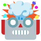 testa che esplode + faccina di robot