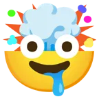 testa che esplode + faccina che sbava