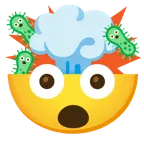 testa che esplode + microbo