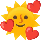 smiling face with hearts + sun with face
