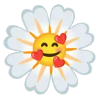 smiling face with hearts + blossom