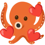smiling face with hearts + octopus