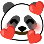 smiling face with hearts + panda