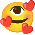 smiling face with hearts + eye