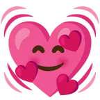 smiling face with hearts + beating heart