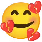 smiling face with hearts + broken heart