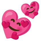 smiling face with hearts + two hearts