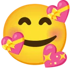 smiling face with hearts + sparkling heart