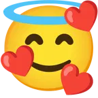 smiling face with hearts + smiling face with halo