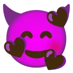 smiling face with hearts + smiling face with horns