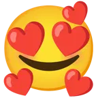 smiling face with hearts + smiling face with heart-eyes