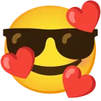 smiling face with hearts + smiling face with sunglasses