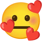 smiling face with hearts + neutral face