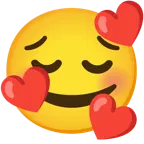 smiling face with hearts + pensive face