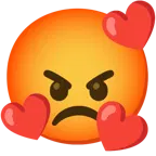smiling face with hearts + enraged face
