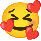 smiling face with hearts + persevering face