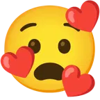 smiling face with hearts + anguished face