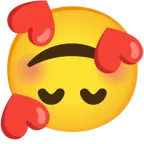 smiling face with hearts + upside-down face