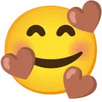 smiling face with hearts + brown heart