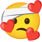 smiling face with hearts + face with head-bandage