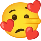 smiling face with hearts + lying face