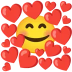 smiling face with hearts + smiling face with hearts
