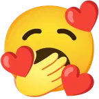 smiling face with hearts + yawning face