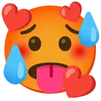 smiling face with hearts + hot face