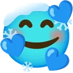 smiling face with hearts + cold face