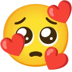 smiling face with hearts + pleading face