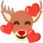 smiling face with hearts + deer