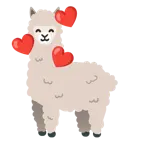 smiling face with hearts + llama