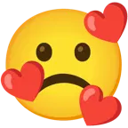 smiling face with hearts + frowning face
