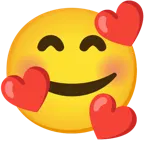 smiling face with hearts + red heart