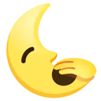 faccina che sbadiglia + faccina ultimo quarto di luna