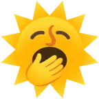 faccina che sbadiglia + faccina sole