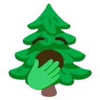 faccina che sbadiglia + albero sempreverde
