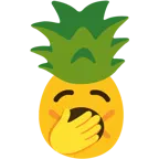 faccina che sbadiglia + ananas