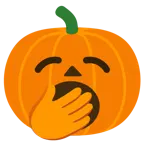 faccina che sbadiglia + zucca di Halloween