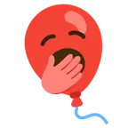 faccina che sbadiglia + palloncino
