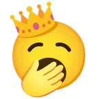 faccina che sbadiglia + corona