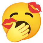 faccina che sbadiglia + impronta della bocca