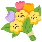 faccina che sbadiglia + mazzo di fiori