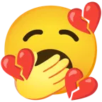 faccina che sbadiglia + cuore infranto