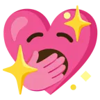faccina che sbadiglia + cuore che luccica
