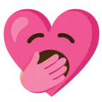 faccina che sbadiglia + cuore con fiocco