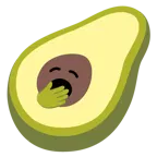 faccina che sbadiglia + avocado