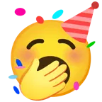 faccina che sbadiglia + faccina che festeggia