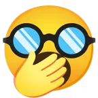 faccina che sbadiglia + faccina travestita