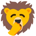 faccina che sbadiglia + leone